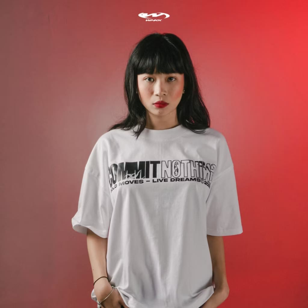 WNKK Kaos Boxy Heavyweight COMMIT NOTHING Tshirt Boxy Basic Heavyweight