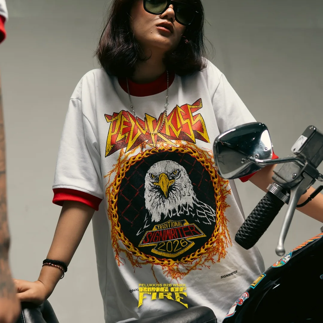 WNKK B2B PELUKISS RING OF FIRE RINGER TEE RED