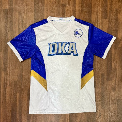 KAOS JERSEY V-NECK KOMBINASI EMBOSE